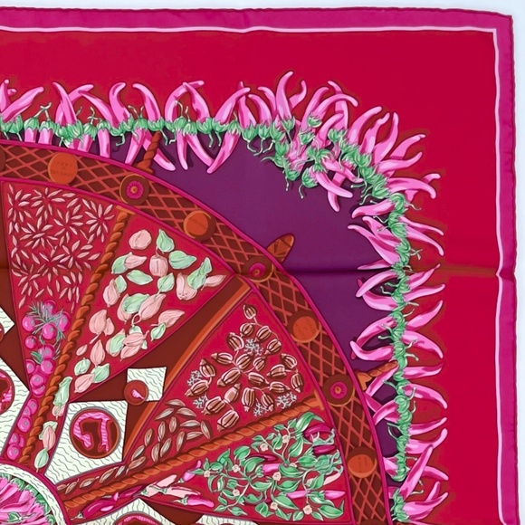 NWT Vintage Hermes Scarf “Aux Pays des Épices” - Picture 7 of 9